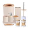 SLDIYWOW Juego de 8 accesorios de baño beige juego de_1