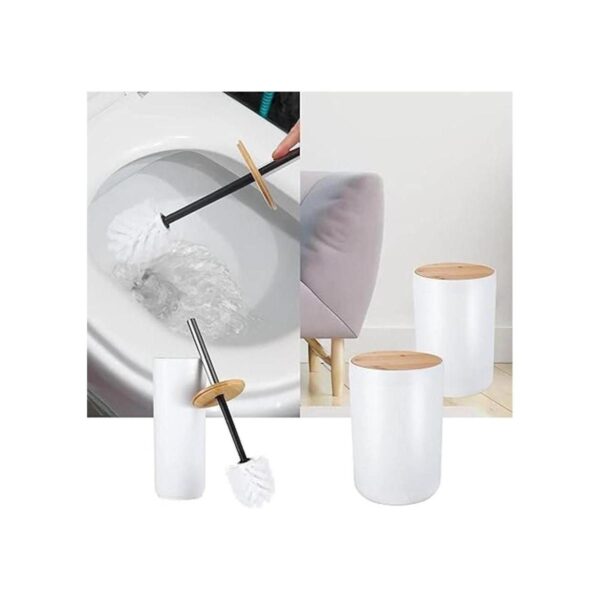 SLDIYWOW Juego de 8 accesorios de baño blancos juego de_5