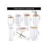 SLDIYWOW Juego de 8 accesorios de baño blancos juego de_6