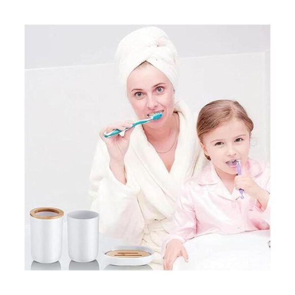 SLDIYWOW Juego de 8 accesorios de baño blancos juego de_4