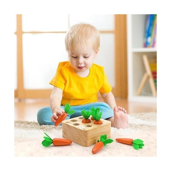 SKYFIELD Juguete de madera de zanahoria para niños y niñas_3