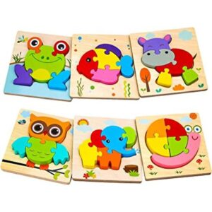 SKYFIELD Rompecabezas de madera para niños y niñas de 1 a_1