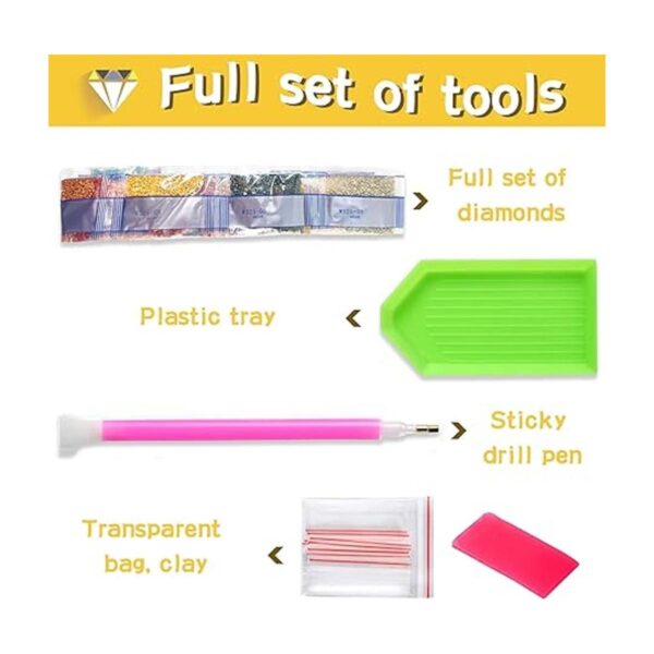 SKRYUIE Kit de pintura de diamantes 5D con flores moradas