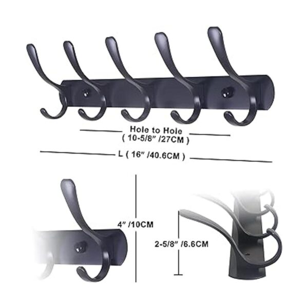 SKOLOO Perchero moderno de pared con 5 ganchos paquete de_6