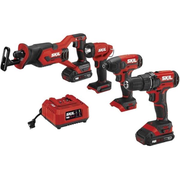 SKIL Kit de 4 herramientas taladro inalámbrico de 20 V