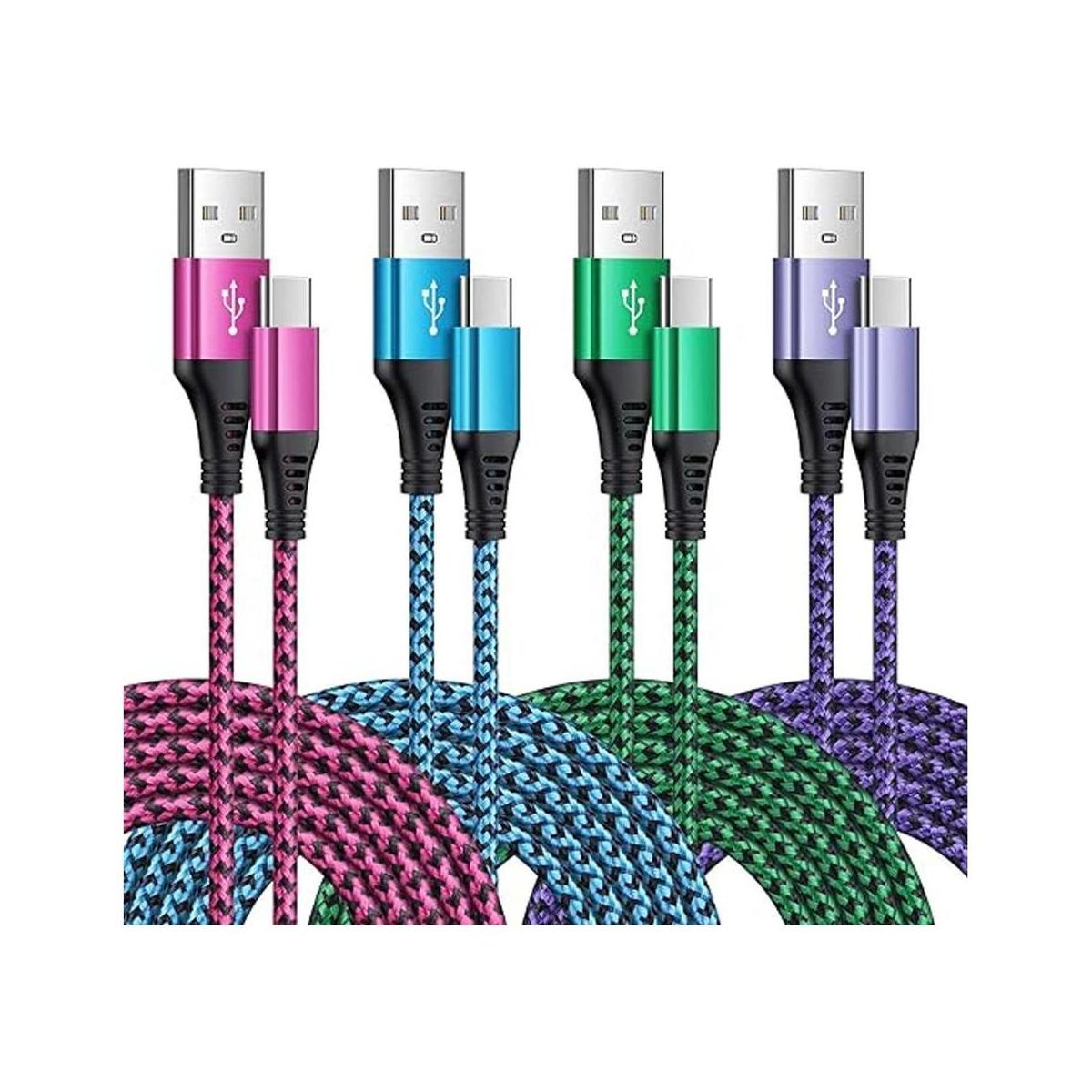 SIXSIM Cable USB tipo C cable USB C trenzado de nailon