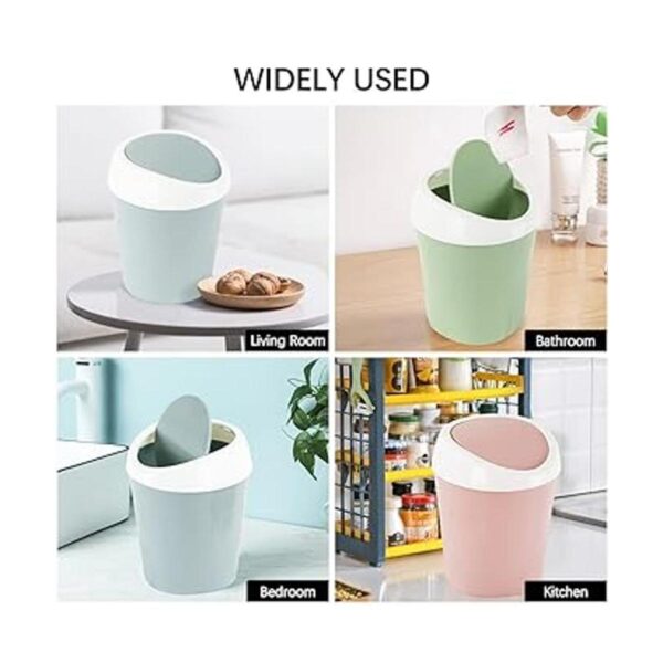 SITAKE 3 cubos de basura de plástico mini con 6 rollos de_3