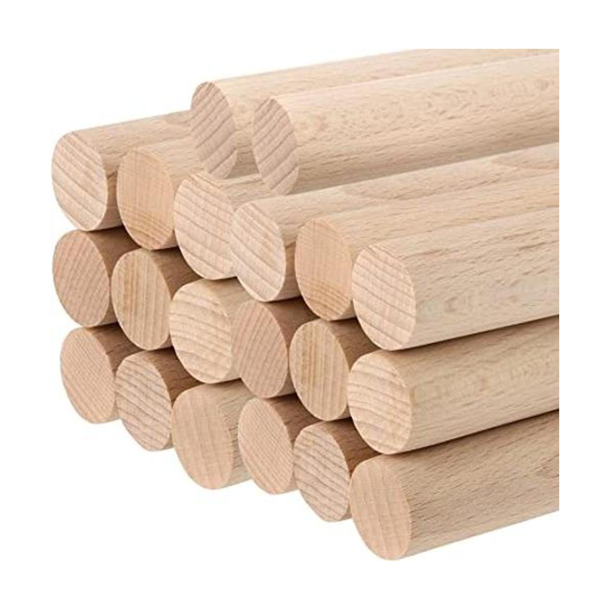 SINJEUN 20 varillas de madera de 1 x 12 pulgadas varillas