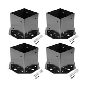SINJEUN Paquete de 4 bases de postes de 4 x 4 pulgadas_1