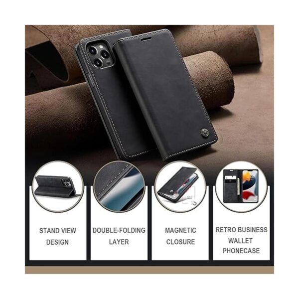 SINIANL Funda de cuero para iPhone 13 cartera para iPhone_2