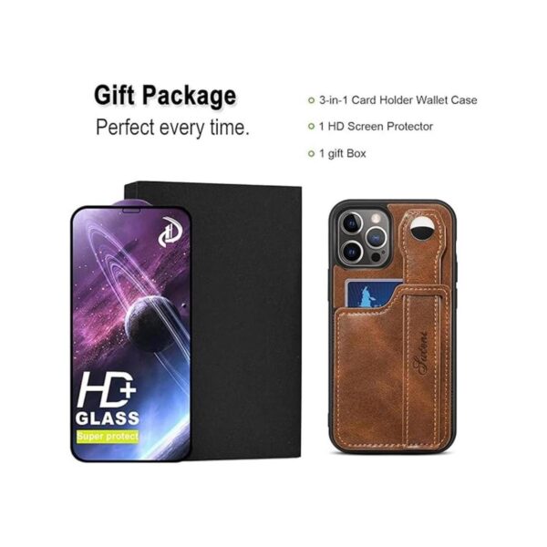 SINIANL Funda tipo cartera para iPhone 12 Pro con soporte_5