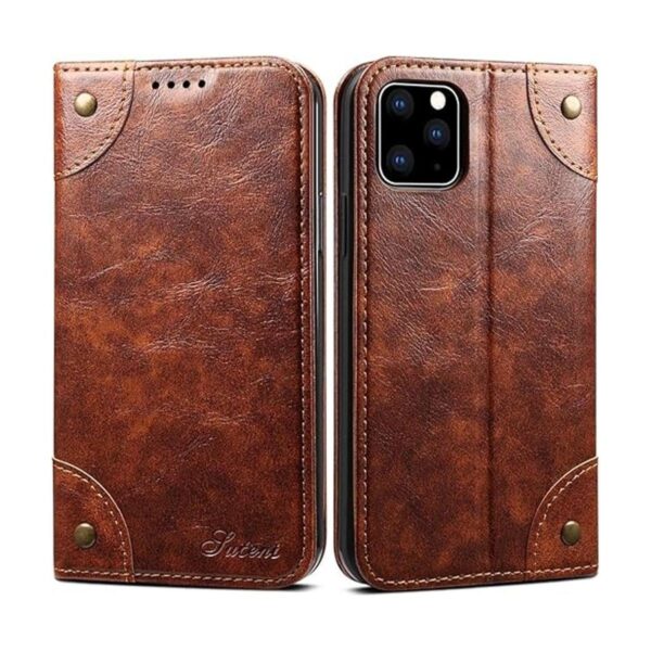 SINIANL Funda de cuero compatible con iPhone 12 diseñada_1