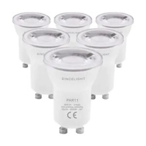 SINCELIGHT Bombilla reflectora LED PAR11 GU10 3 W 6000_1