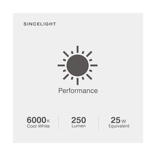 SINCELIGHT Bombilla reflectora LED PAR11 GU10 3 W 6000_4