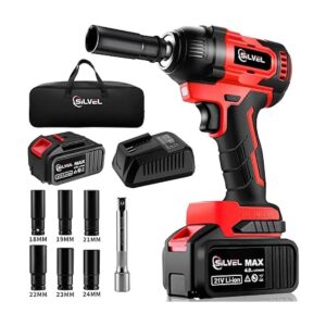 SILVEL Llave de impacto inalámbrica de 21 V de 12_1