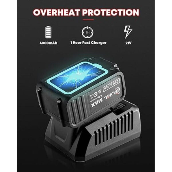 SILVEL Llave de impacto inalámbrica de 21 V de 12_5