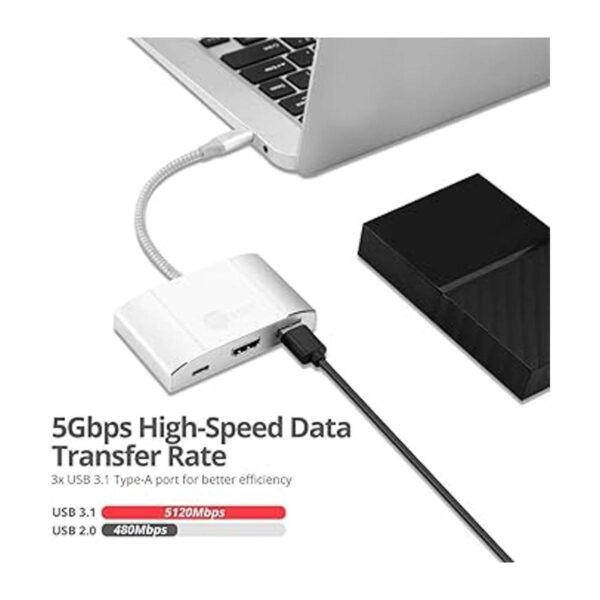 SIIG Hub USBC con HDMI 4K de 30 Hz carga para laptop de_6