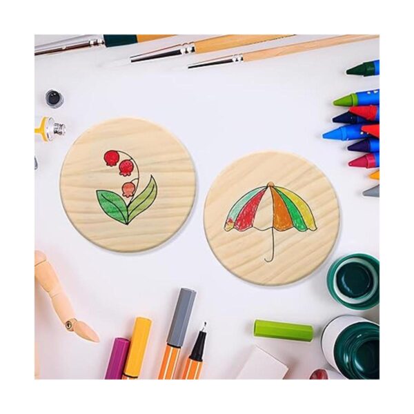 SIJDIEE 12 posavasos redondos de madera sin acabar