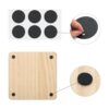 SIJDIEE 12 posavasos cuadrados de madera sin terminar 4