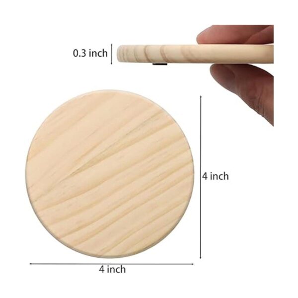 SIJDIEE 12 posavasos redondos de madera sin acabar