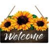 SICOHOME Letrero de bienvenida para puerta delantera 8 x