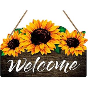 SICOHOME Letrero de bienvenida para puerta delantera 8 x