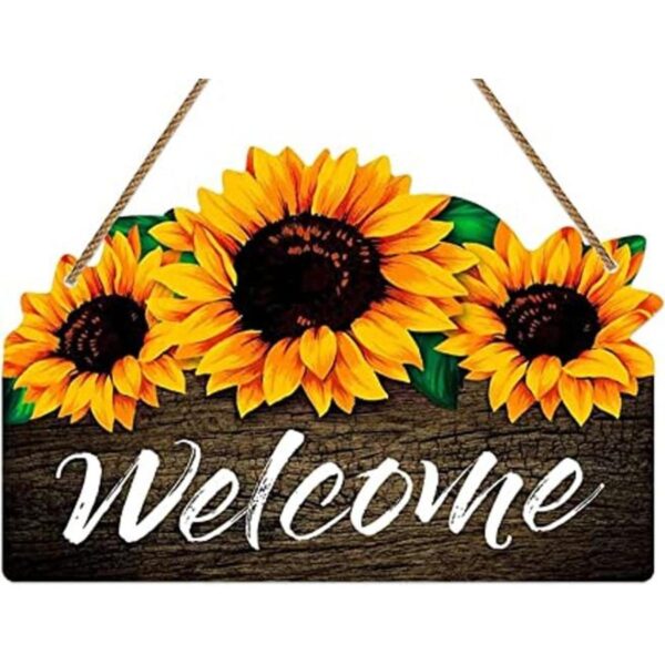 SICOHOME Letrero de bienvenida para puerta delantera 8 x