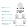 SICCOO Luces de tocador de maquillaje para espejo luces