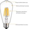 SHUWDKAR Bombillas LED de 12 V 6 W E26 ST64 bombilla de_3