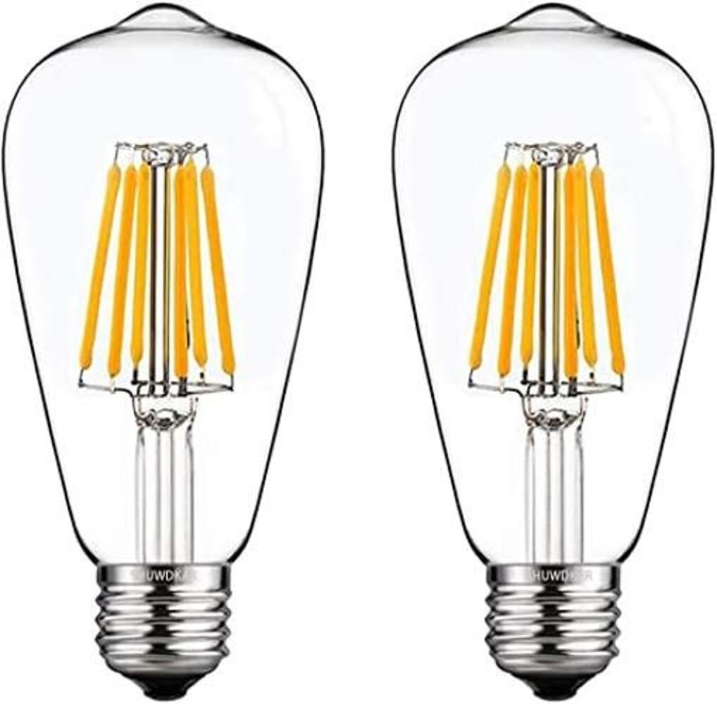 SHUWDKAR Bombillas LED de 12 V 6 W E26 ST64 bombilla de