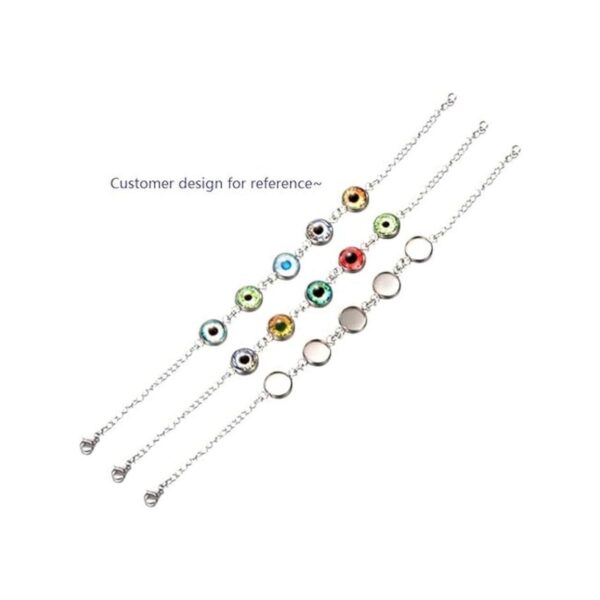SHUNAE Juego de 5 pulseras redondas de acero inoxidable