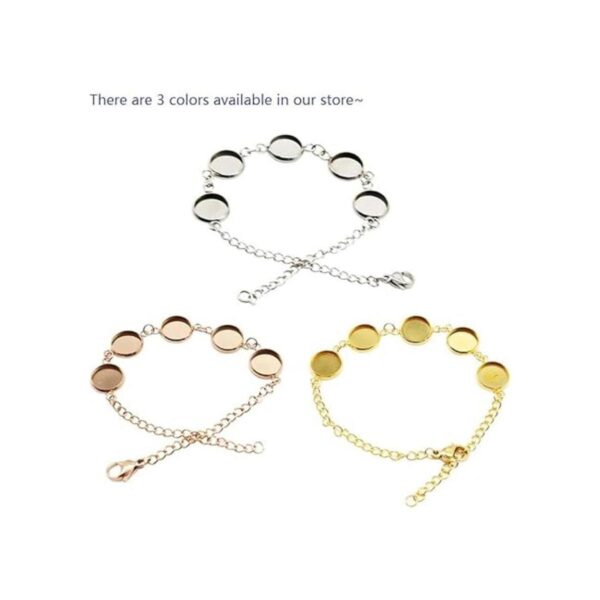 SHUNAE Juego de 5 pulseras redondas de acero inoxidable
