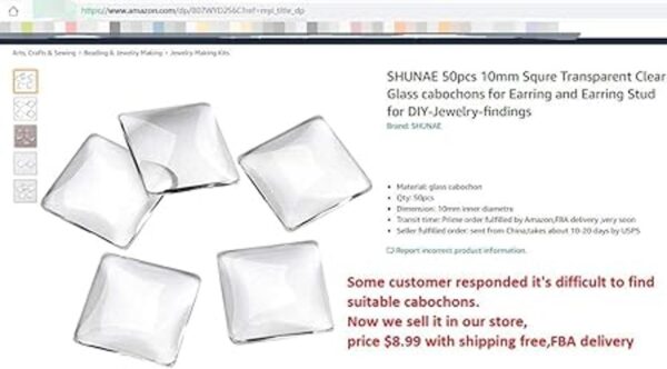 SHUNAE 20 piezas de acero inoxidable en blanco base de