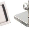 SHUNAE 20 piezas de acero inoxidable en blanco base de