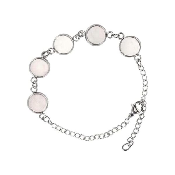 SHUNAE Juego de 5 pulseras redondas de acero inoxidable