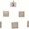 SHUNAE 20 piezas de acero inoxidable en blanco base de