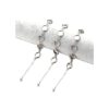 SHUNAE Juego de 5 pulseras redondas de acero inoxidable
