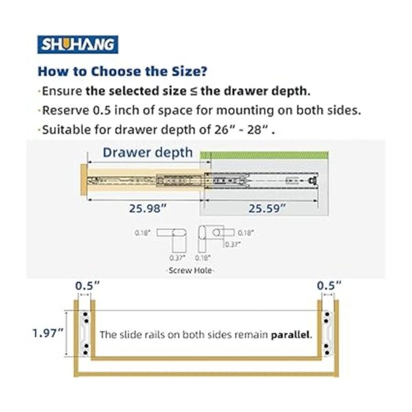 SHUHANG Diapositivas de cajón resistentes de extensión_2