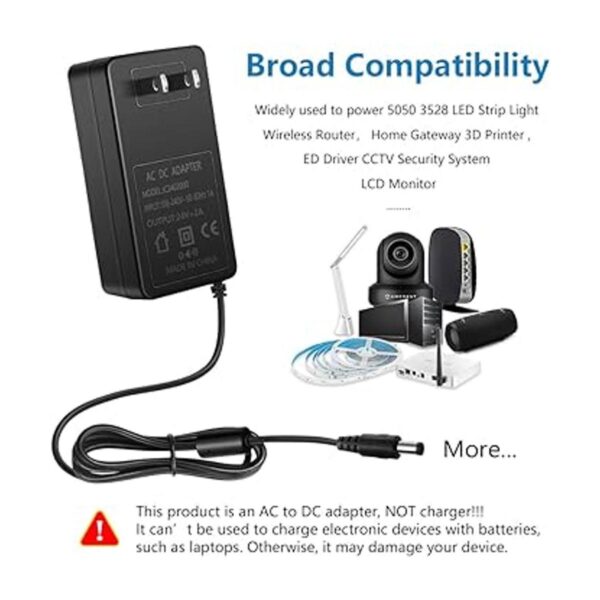 SHNITPWR Adaptador de fuente de alimentación de 24 V 2 A_5