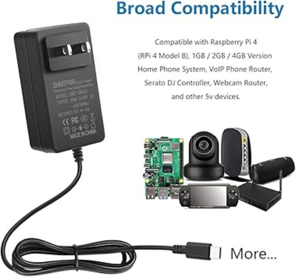 SHNITPWR Adaptador de fuente de alimentación USB C de 5 V_5