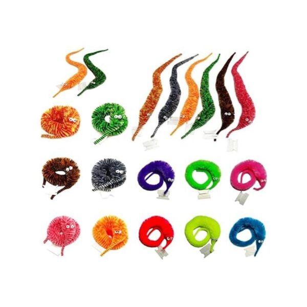 SHENGSEN Paquete de 60 juguetes de gusanos peludos para