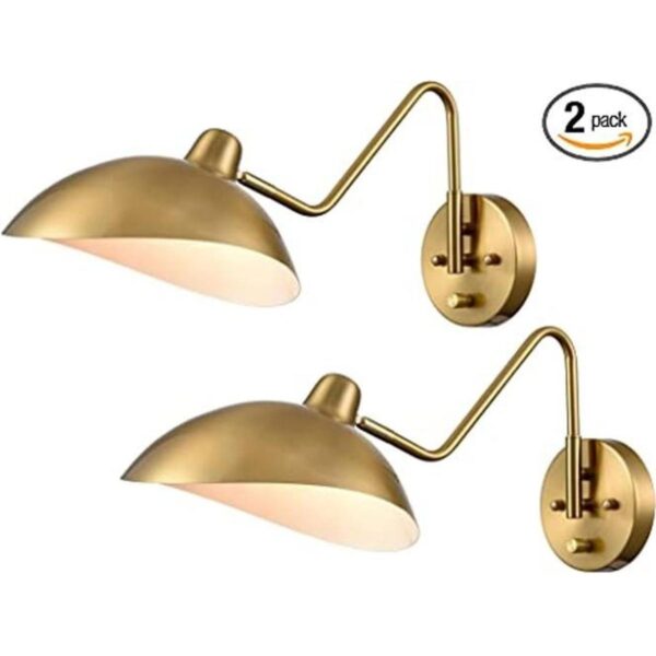 SHAWNKEY Moderno aplique de pared de metal dorado_1