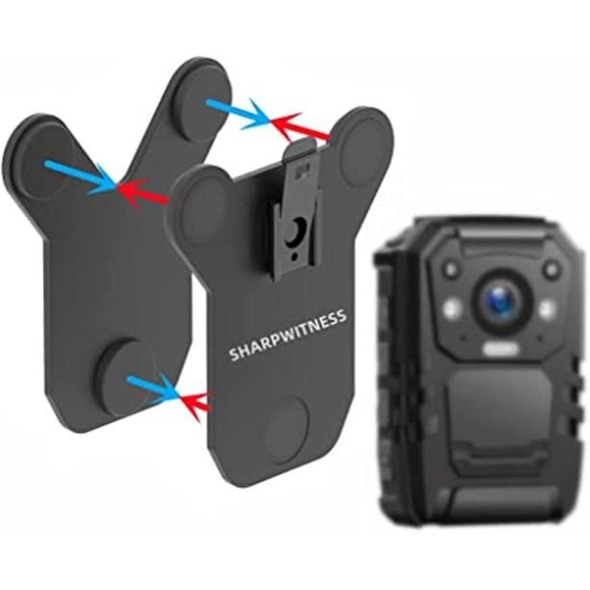 SHARPWITNESS Cámara de cuerpo de policía montaje