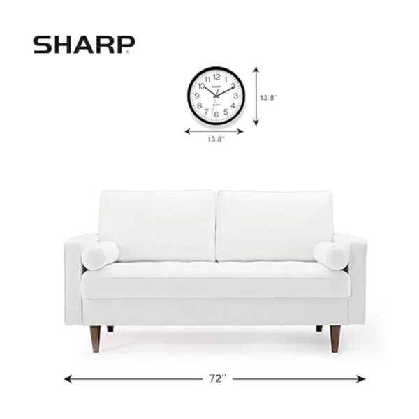 SHARP Reloj de pared Negro silencioso sin tictac