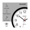 SHARP Reloj de pared Negro silencioso sin tictac