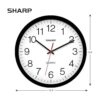 SHARP Reloj de pared Negro silencioso sin tictac