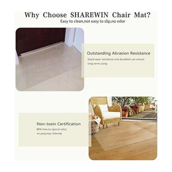 SHAREWIN Tapete para silla para suelos de madera dura 30