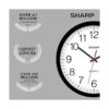 SHARP Reloj de pared Negro silencioso sin tictac