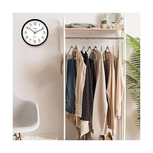SHARP Reloj de pared Negro silencioso sin tictac
