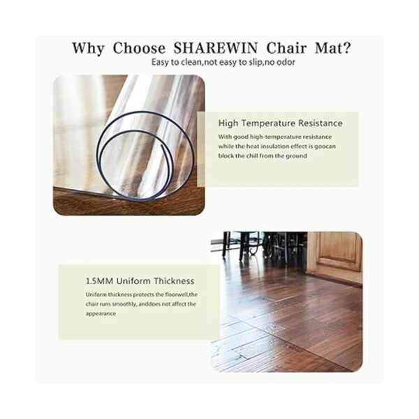 SHAREWIN Tapete para silla para suelos de madera dura 30